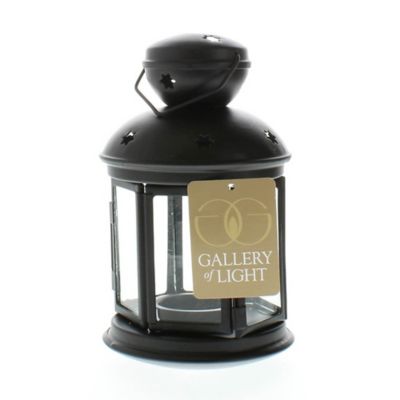 Image showing  9.5 in. Colonial Candle Lamp, Black