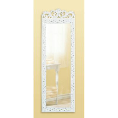 Image showing  Elegant White Wall Mirror, 9.87 in. x 0.5 in. x 30.5 in.