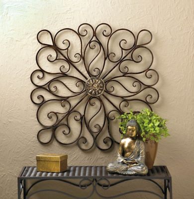 Image showing  Iron Scrollwork Wall Decor, 36.37 in. x 36.37 in.