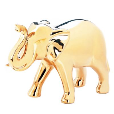 Design Imports Happy Elephant Figure, 9 in. x 3.5 in. x 6.75 in., 2 lb.