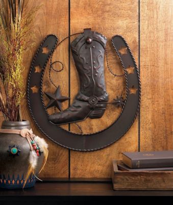 Image showing  Boot Wall Decor, 14.25 in. x 14.25 in. x 15.75 in.