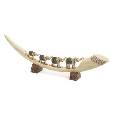 Design Imports Green Elephant Tusk, 15 in. x 1.75 in. x 4.5 in., 1 lb.