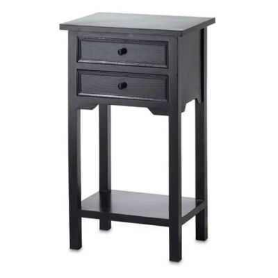 Design Imports Wooden Side Table, Black