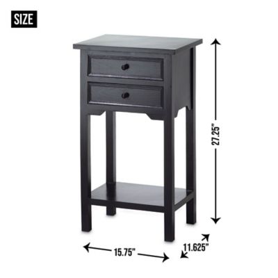 Image showing  Wooden Side Table, Black