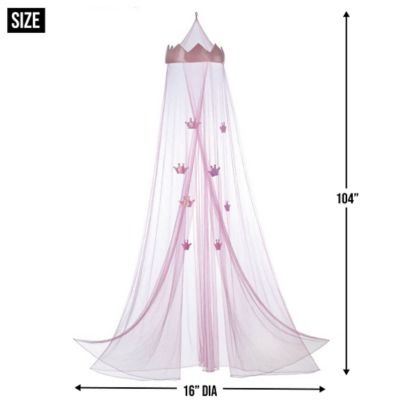 Zingz Thingz Pink Princess Bed Canopy, Hot Pink Princess Headboard
