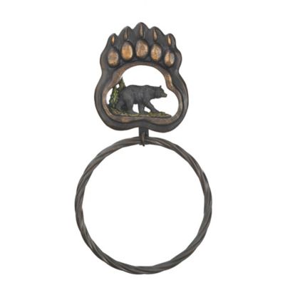 Design Imports Black Bear Paw Towel Ring