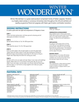 Image showing  25 lb. 2,500 sq. ft. Winter Wonderlawn Grass Seed Mix