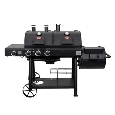 Large Combo Gas & Charcoal Outdoor Grill w/ 3 Burner and BBQ SET and GRILL  MAT