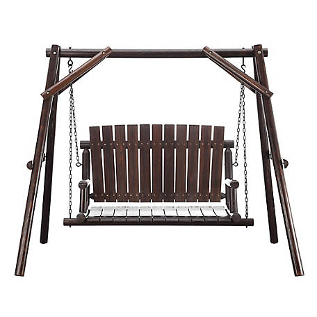 A Frame Patio Swing Stained Ds6011, Metal Patio Swing Frame