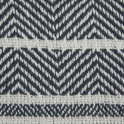 Image showing  Cotton Mineral 2-Tone Chevron Stripe Throw Blanket