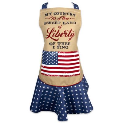 Zingz & Thingz Sweet Liberty Ruffle Apron