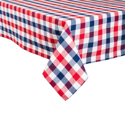 Image showing 6 th DII Red White and Blue Checkered Tablecloth