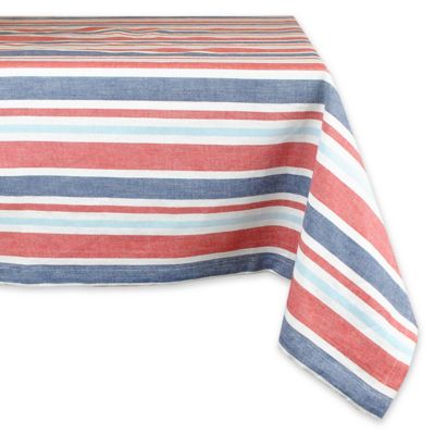 Zingz & Thingz Patriotic Striped Tablecloth