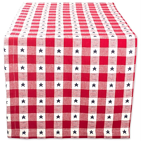 Zingz & Thingz Star Checkered Table Runner