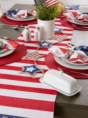 Image showing  Stars and Stripes Jacquard Table Runner