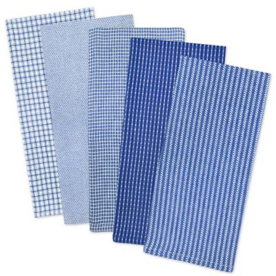 Zingz & Thingz Assorted Blue Dish Towel Set, 5 pc.