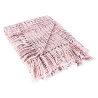 Zingz & Thingz Variegated Acrylic Woven Throw Blanket with 3 in. Fringe