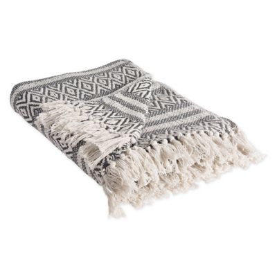 Zingz & Thingz Cotton Adobe Striped Throw Blanket, 50 in. x 60 in.