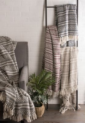 Image showing  Cotton Adobe Striped Throw Blanket, 50 in. x 60 in.
