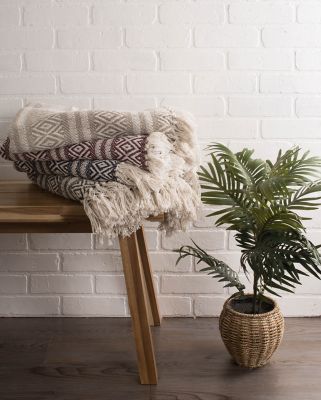 Image showing  Cotton Adobe Striped Throw Blanket, 50 in. x 60 in.