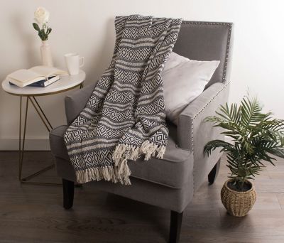Image showing  Cotton Adobe Striped Throw Blanket, 50 in. x 60 in.