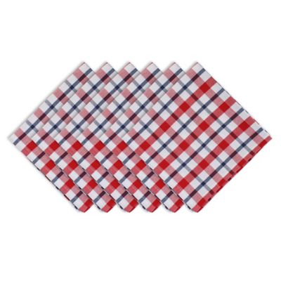 Zingz & Thingz American Plaid Kitchen Cloth Napkins, 6 pc.