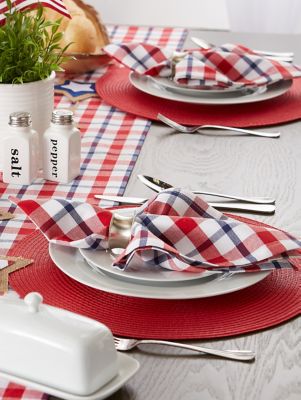 Image showing  American Plaid Kitchen Cloth Napkins, 6 pc.