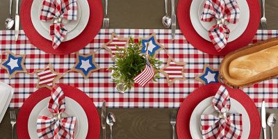 Image showing  American Plaid Table Runner