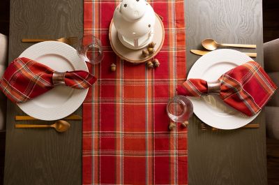 Image showing  Autumn Spice Plaid Table Runner