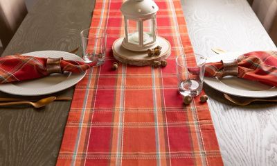 Image showing 5 th DII Autumn Spice Plaid Table Runner