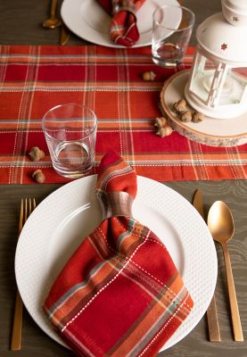 Image showing 6 th DII Autumn Spice Plaid Table Runner