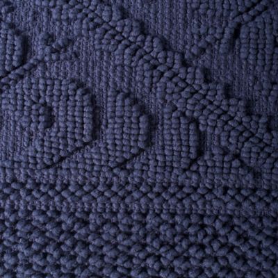 Image showing  Damask Jacquard Bordered Bath Mat, 20 in. x 31 in.