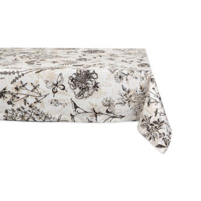 Design Imports Botanical Print Tablecloth