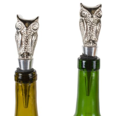Image showing  Silver Owl Bottle Stopper