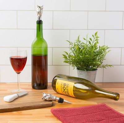 Image showing  Silver Owl Bottle Stopper