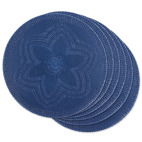Zingz & Thingz Floral Woven Round Place Mats, 6 pc.
