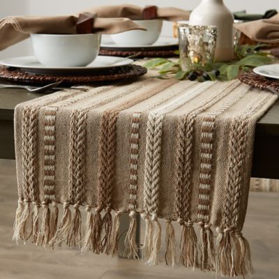 Image showing 8 th DII Braided Striped Table Runner