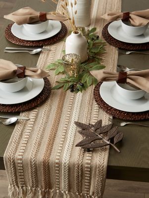 Image showing  Braided Striped Table Runner
