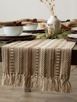 Image showing  Braided Striped Table Runner