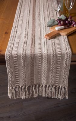 Image showing  Braided Striped Table Runner