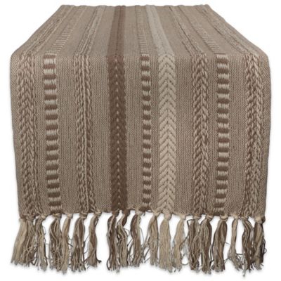 Image showing 9 th DII Braided Striped Table Runner