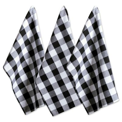 DII Buffalo Checkered Dish Towel Set, 3 pc.