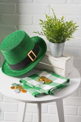 Image showing  Shamrock Green Buffalo Check Dish Towel Set, 20 in. x 30 in., 3 pc.