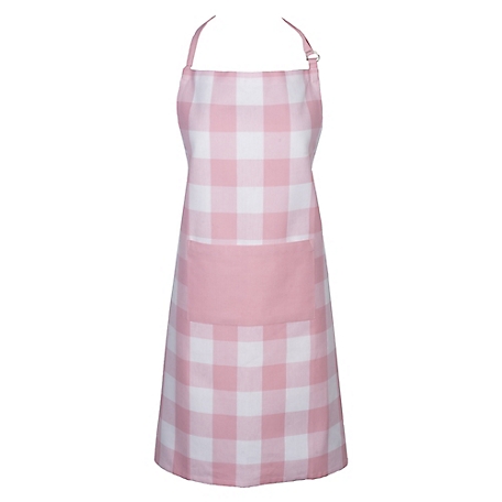 Zingz & Thingz Pink Buffalo Check Chef Apron, 32 in. x 28 in.