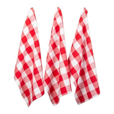 DII Buffalo Check Dish Towels, 3 pc.
