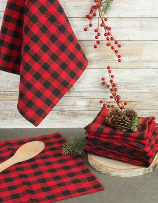 Image showing  Tango Red Logger Check Dish Towel and Dishcloth Set, 6 pc.