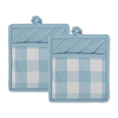 DII Buffalo Checkered Kitchen Textiles Pot Holders, 2 pc.
