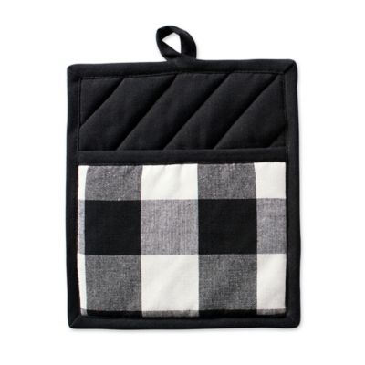 Image showing  Buffalo Check Pot Holder and Dish Towel Kitchen Set, 3 pc.