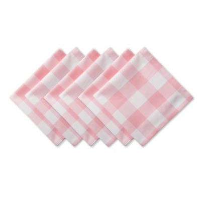 Zingz & Thingz Pink Buffalo Check Napkins, 20 in. x 20 in., 6 pc.