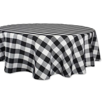 Zingz & Thingz Buffalo Checkered Round Tablecloth